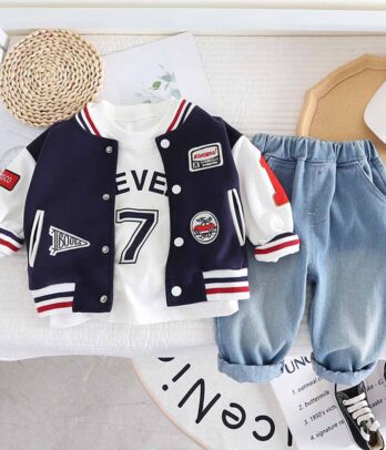 Set de trois pièces style baseball pour garçons