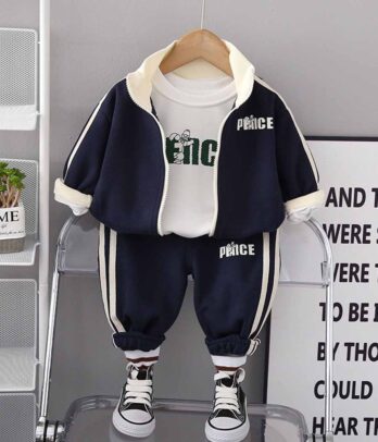 Ensemble de jogging bleu nuit 3 pièces
