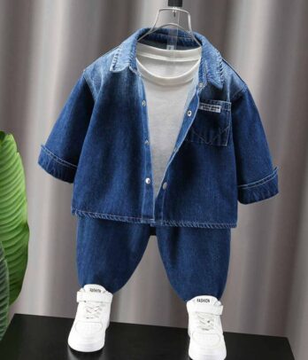 Costume en jean délavé pour garçons