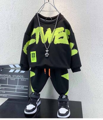 Costume sweat-shirt noir pour garçons