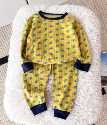 Pyjama jaune imprimé pour garçons