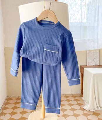 Pyjama deux pièces bleues pour filles