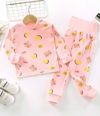 Pyjama rose "Petits chatons" de couleur rose clair