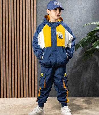 Ensemble décontracté bleu et jaune pour garçons