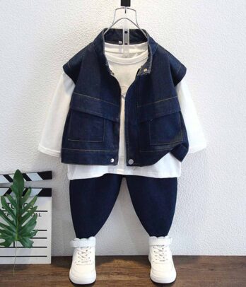 Set en jean de couleur bleu pour garçons