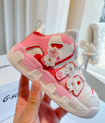 Baskets roses fantaisies pour fillettes