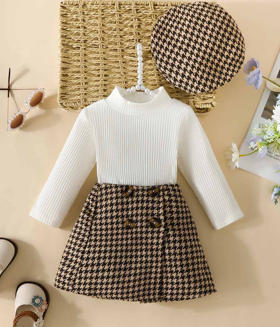 43322-01 Ensemble de trois pièces rétro pour petites filles – Image 1
