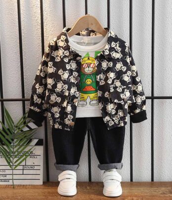 Set de blouson imprimé petits oursons