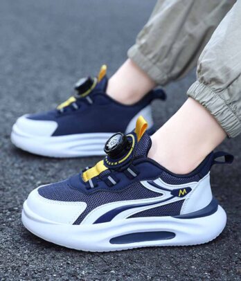 Chaussures de sport à bouton rotatif pour garçons