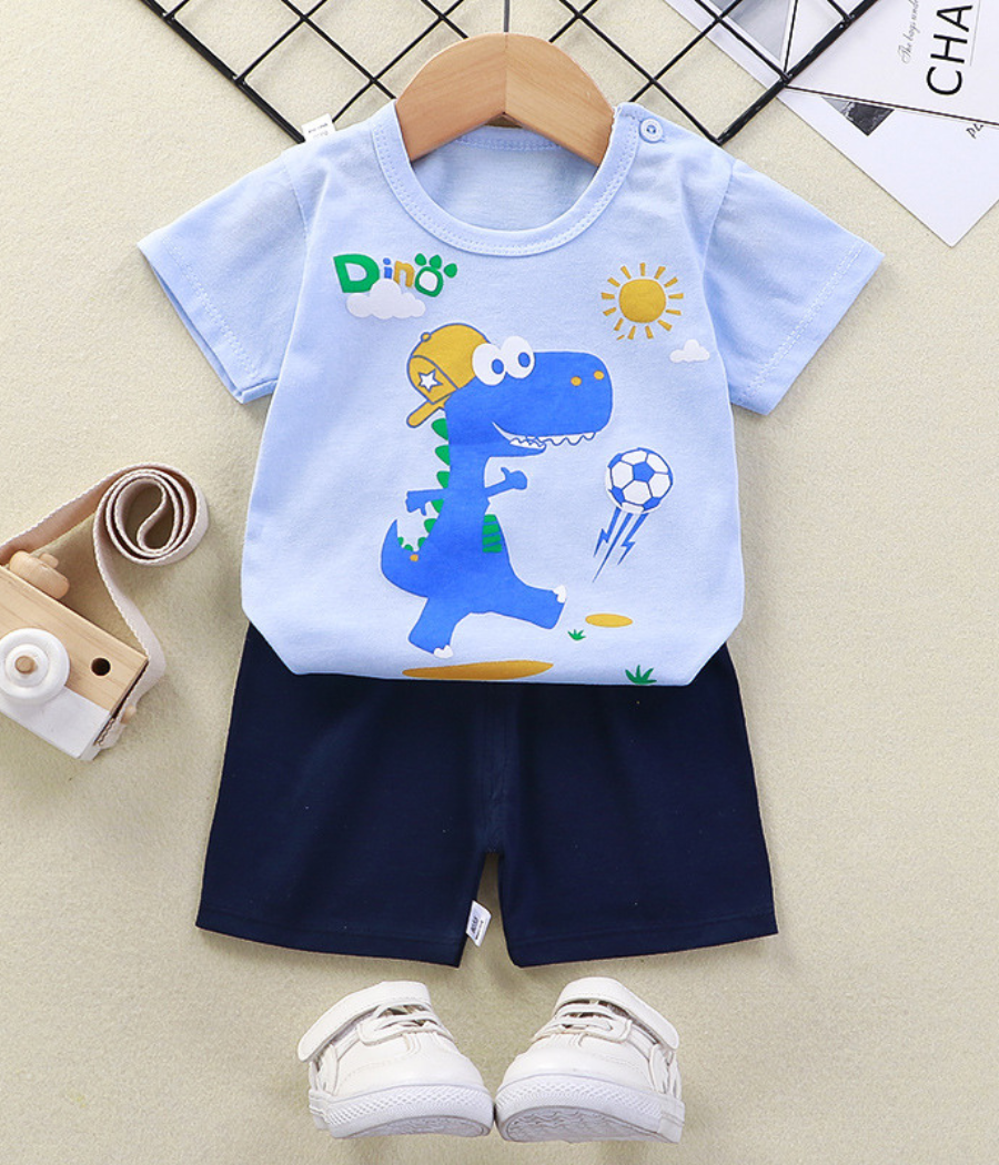 11 Ensemble décontracté "Dinosaure" d'été pour enfant – Image 1