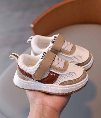 Baskets tricolore souples pour enfants