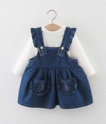 Ensemble de robe en jean pour petites princesses