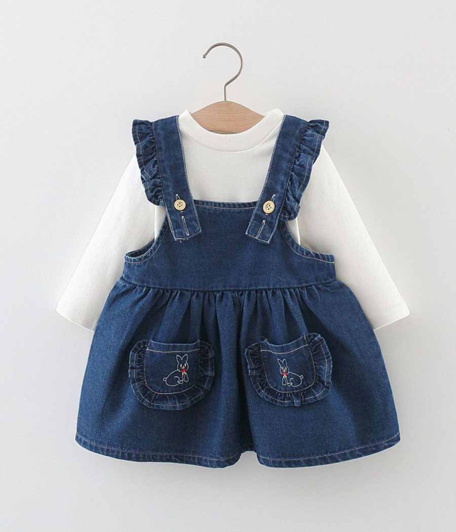 1_0230_O1CN01lVjDKH1mHX4lEhtFr_!!2663804929-0-cib Ensemble de robe en jean pour petites princesses – Image 1