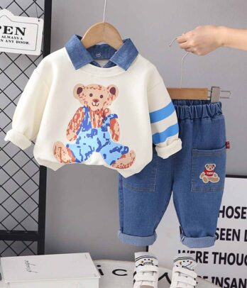 Ensemble deux pièces "petit ourson" pour garçons "