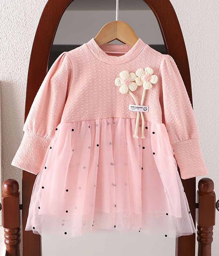 1_0386_O1CN01vDkc1W1XU9kw3cOTM_!!2207893432926-0-cib Robe a petites fleurs roses pour fille – Image 1