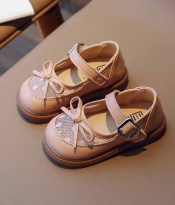 Paire de ballerines roses à nœuds
