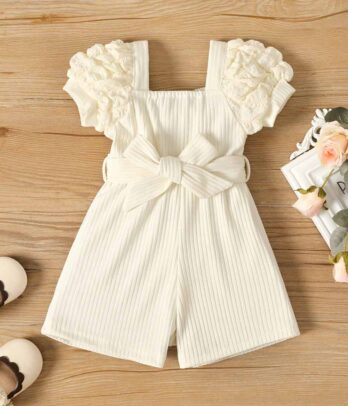 Jumpsuit classe à manches florales pour filles