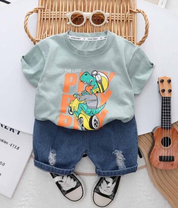 Ensemble estival de T-shirt imprimé