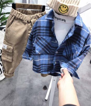 Ensemble de chemise bleu pour petits garçons
