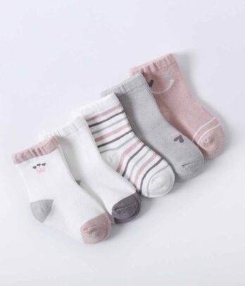 Lot de 5 chaussettes douces pour filles