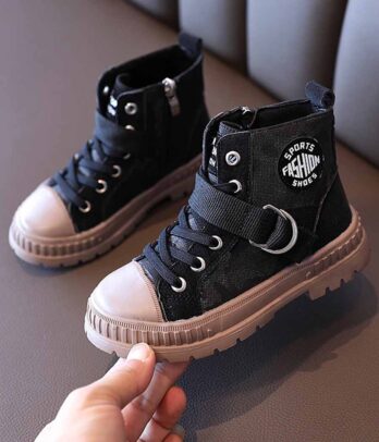Chaussures montantes à effet jean
