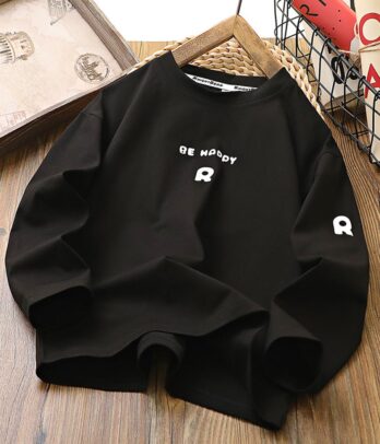 Sweat noir automnal léger pour garçons