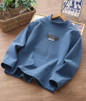 Pull bleu à manches longues pour enfants
