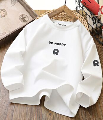 Sweat blanc automnal léger pour garçons