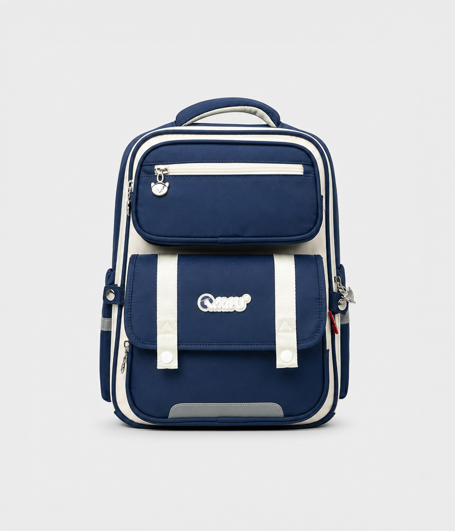 22838d Cartable d'école primaire ergonomique de couleur bleue – Image 1