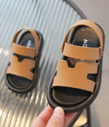 Sandales marron unisexes
