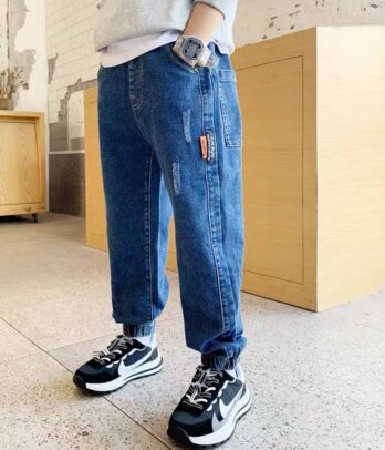 Jean bleu oversize pour garçons