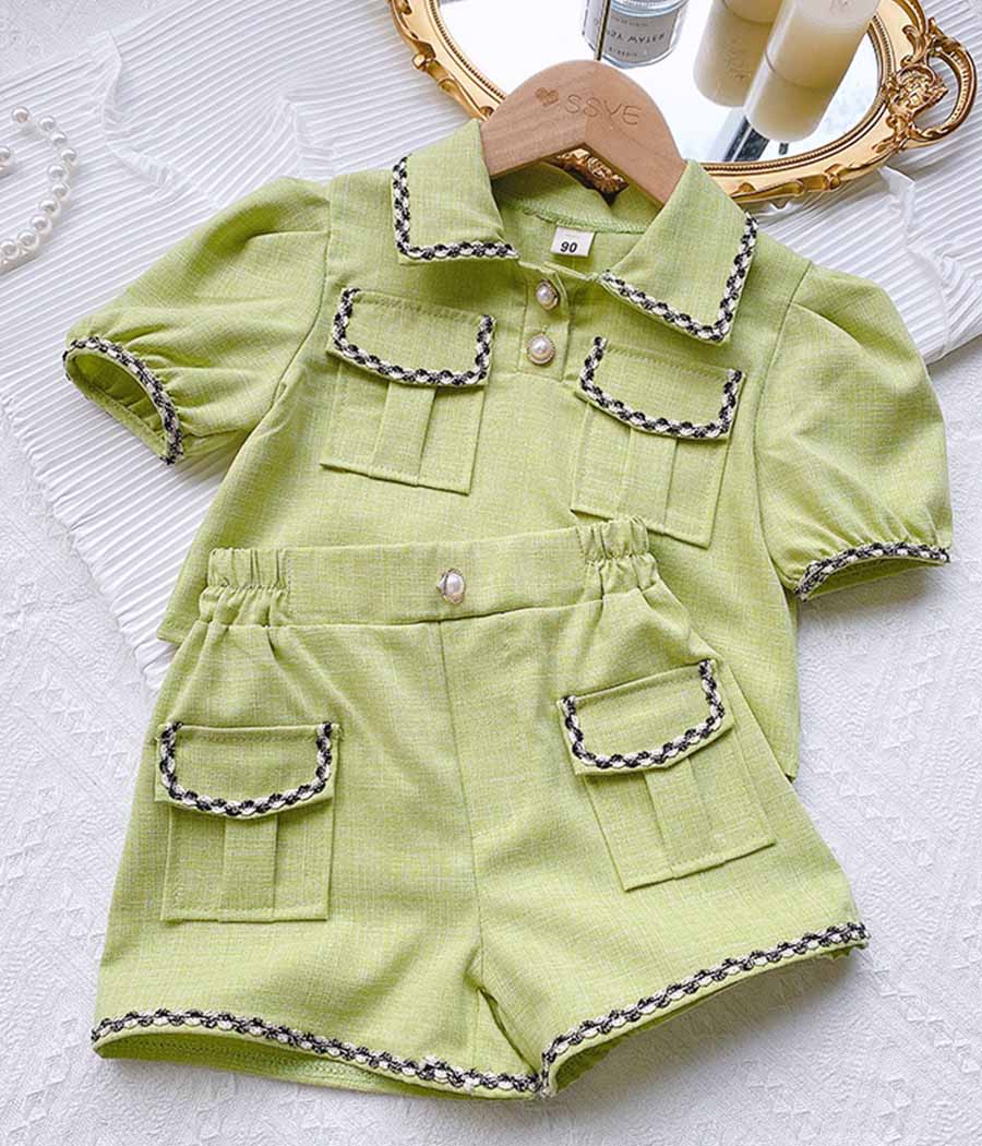 44948-013 Set classique de couleur verte pour fillettes – Image 1