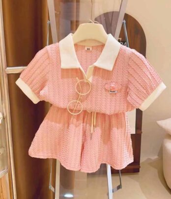 Set estival de couleur rose pour filles