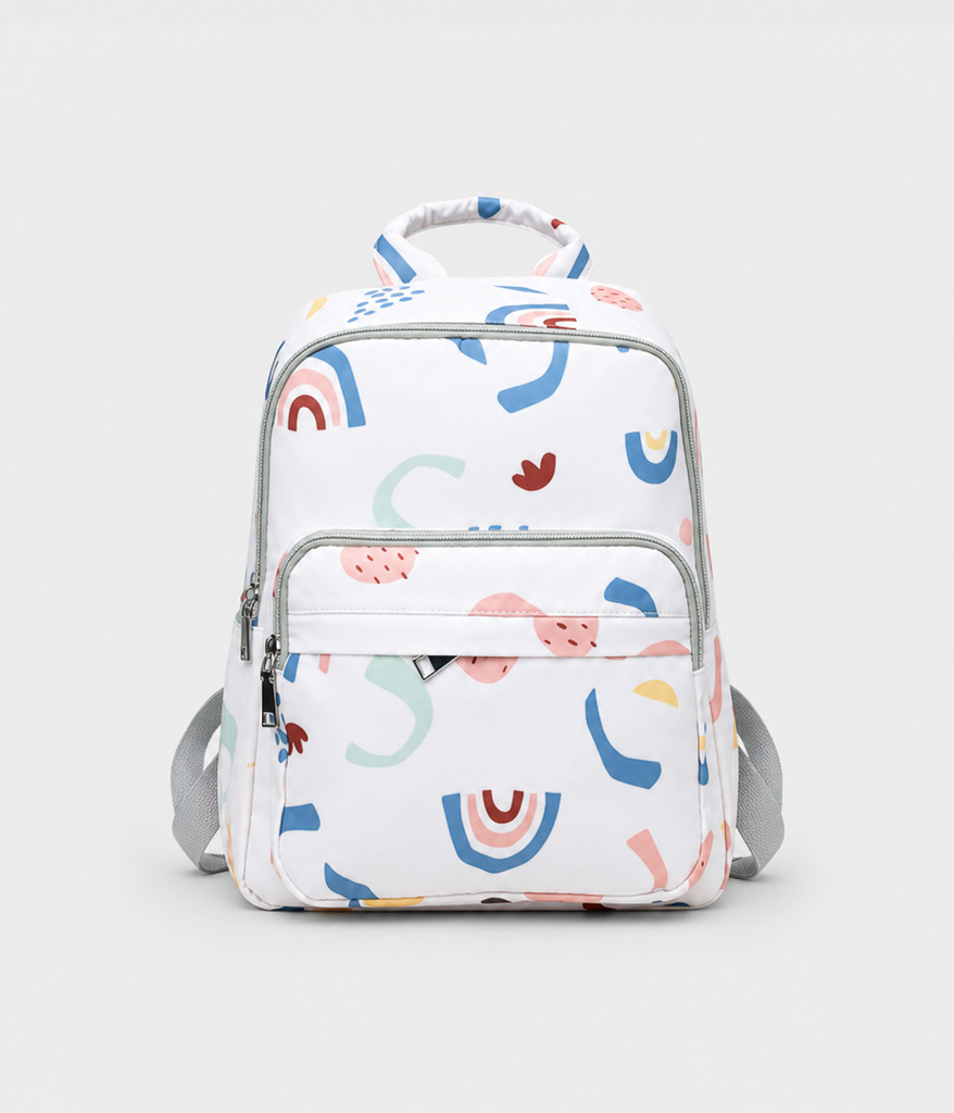 48226b` Cartable aux imprimés minimalistes pour filles et mamans – Image 1