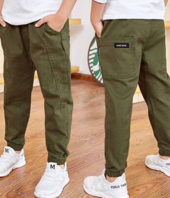Pantalon en toile vert pour garçons