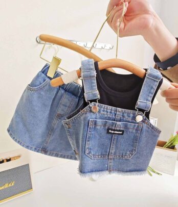Set en jean pour fillettes composé de 3 pièces