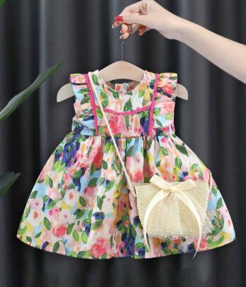 Robe florale sans sac pour filles