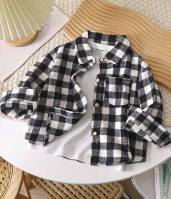 Chemise a gros carreau noir et blanc