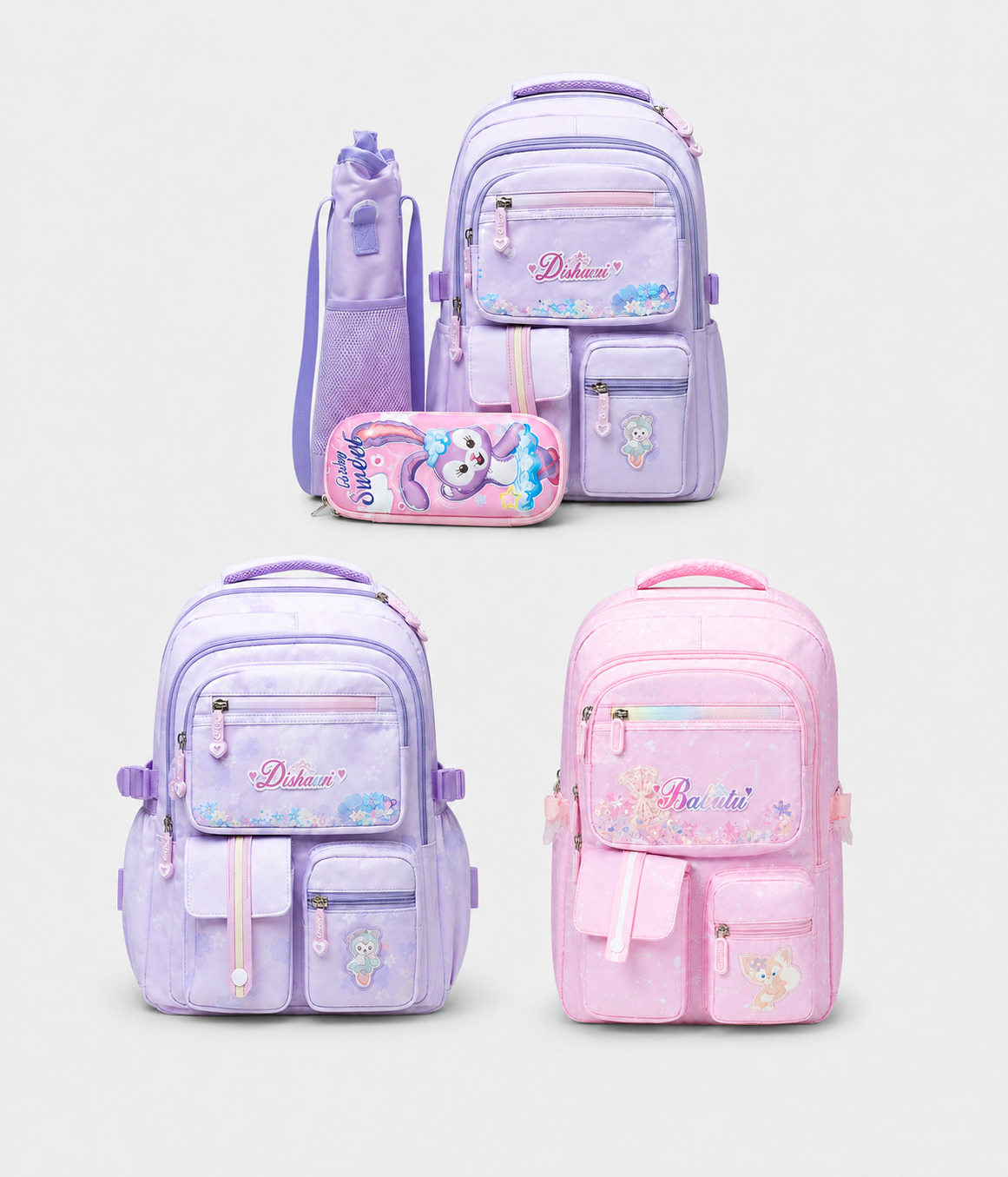 88698-02 Cartable pour élèves du primaire 3 pièces – Image 1