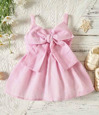 Robe rose style anglais pour fillettes