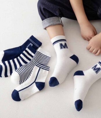 Pack de chaussettes bleu blanc pour enfants