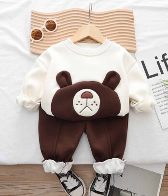 Jogging bicolore "ourson marron" unisex