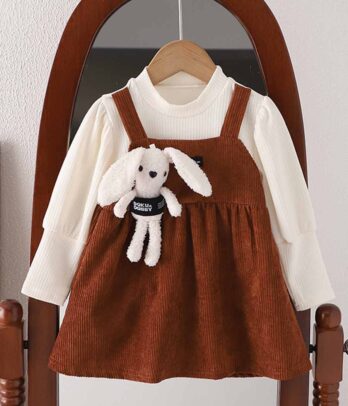 Ensemble de robe marron a petit doudou