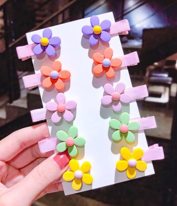Lot de barrettes à fleurs