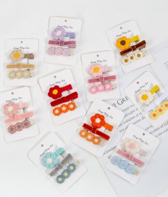 Pack de trois barrettes à fleurs