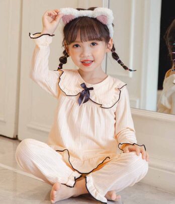 Pyjama doux de couleur pastel pour filles