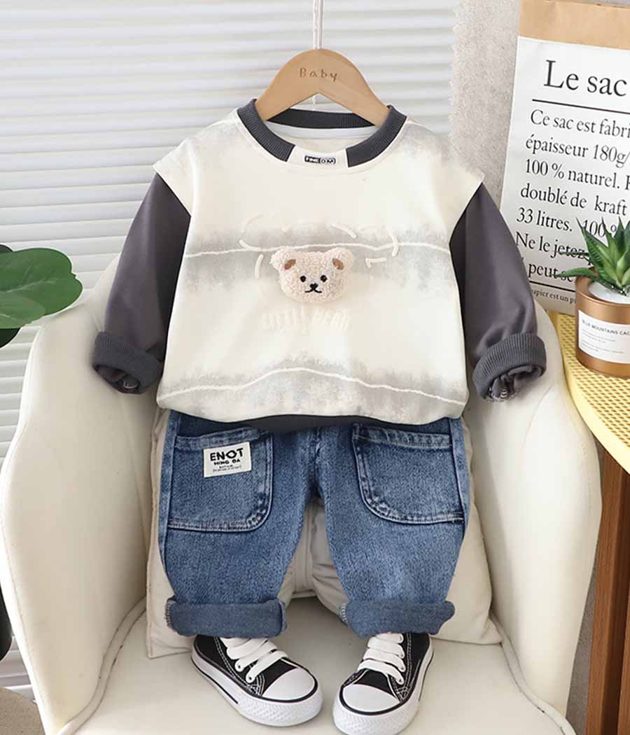 52193-010 Ensemble de sweat et pantalon en jean – Image 1