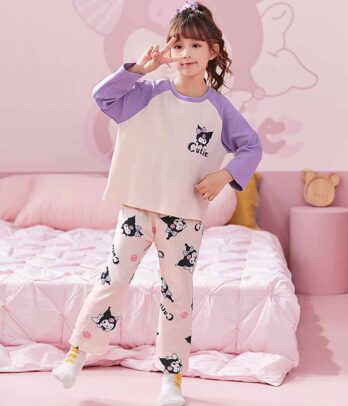 Pyjama cutie mauve pour fillettes