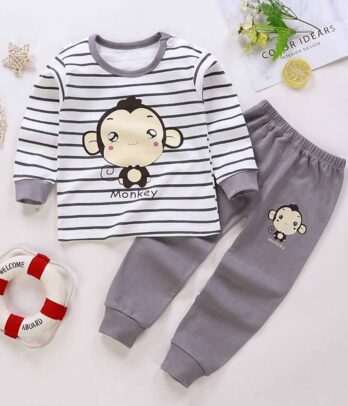 Pyjama grise "Little monkey" pour enfants