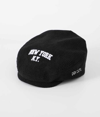 Béret "New York " en velours noir